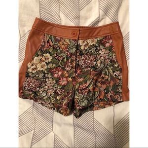 Vintage floral high waisted shorts
